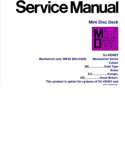 Technics hd501 minidisc - technics, sj-hd501